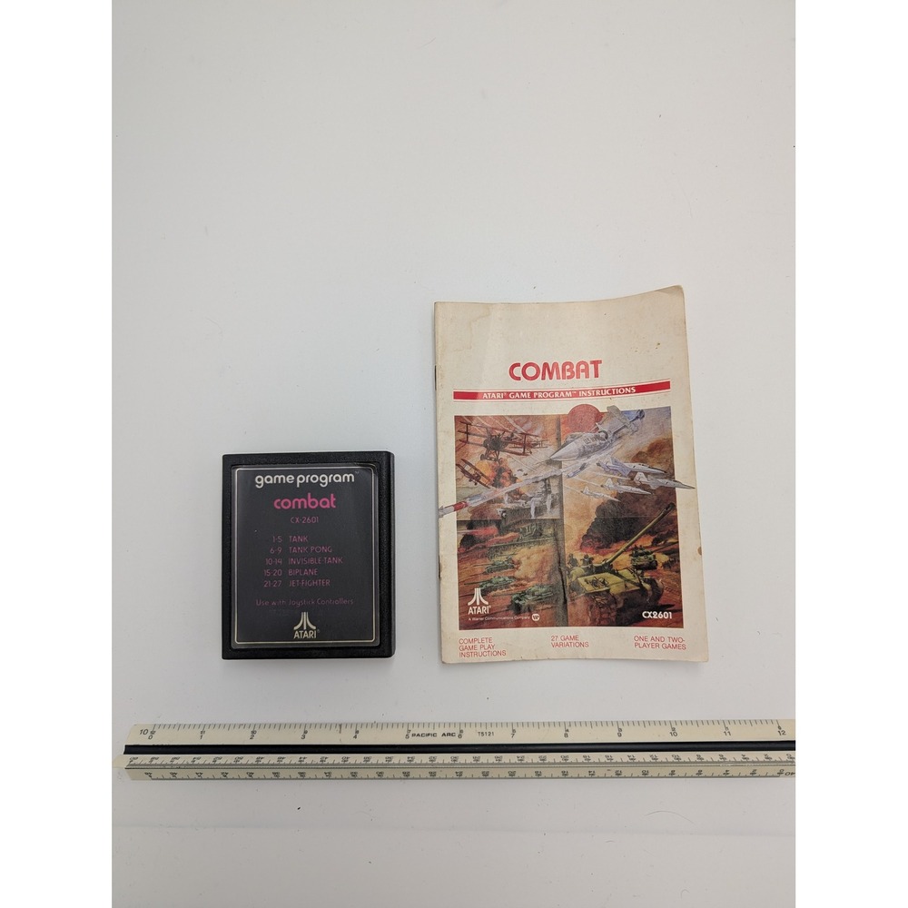 Atari 2600 Combat Game Cartridge CX-2601 with Original Manual Instructions